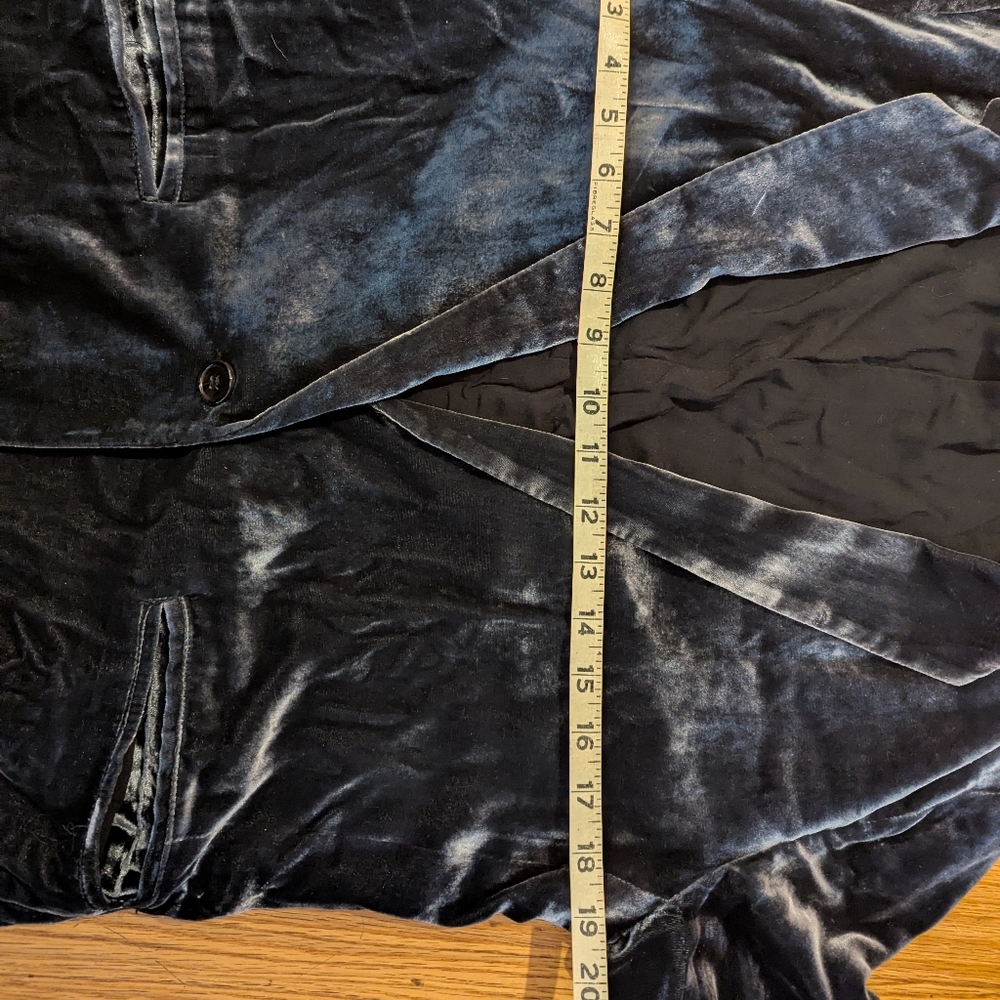 Zara Velvet dark gray blazer - Picture 6 of 9